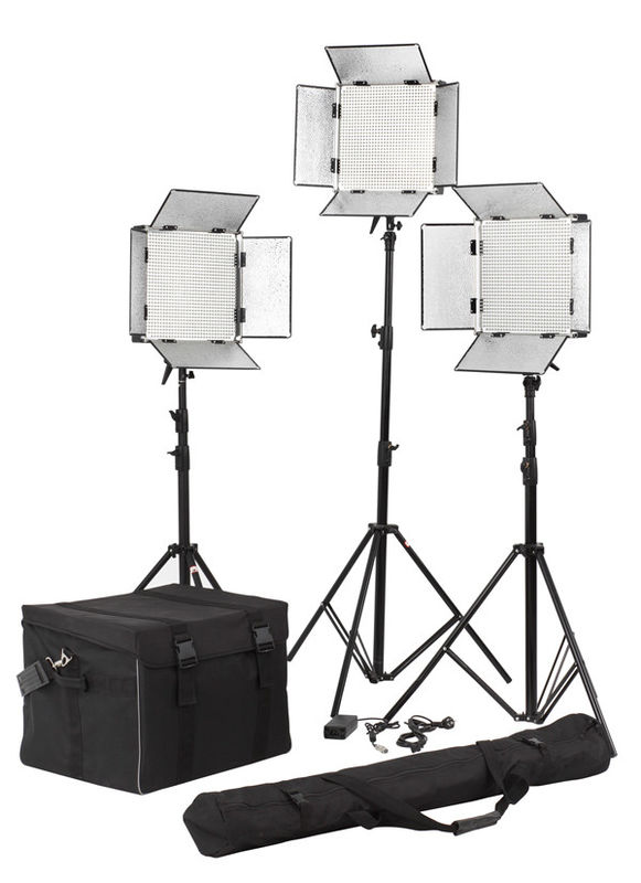 High Brightness 3 Light Led Studio Lighting Kit For Video Room High Brightness 3 Light Led Studio